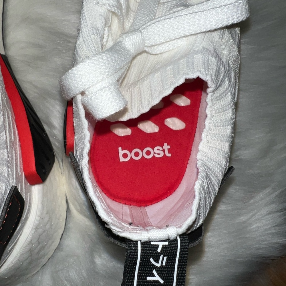 Adidas Boost White La Marque Aux 3 Bandes Sneakers - Picture 5 of 6